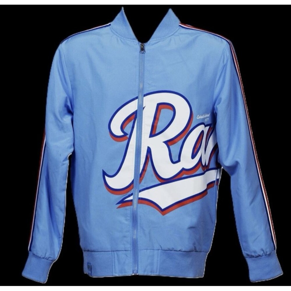 Texas Rangers Bomber Jacket SGA 9/23 Light Blue Full Zip Jacket XL